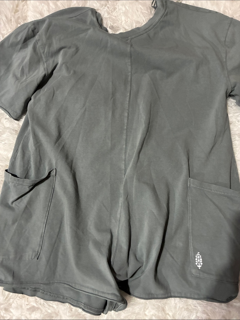 Free people gray hotshot onesie xs